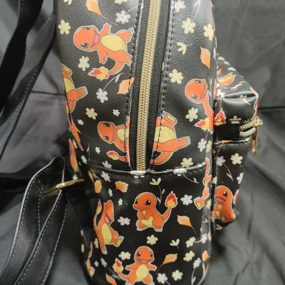 Loungefly Pokemon Charmander Black and Orange Mini Backpack